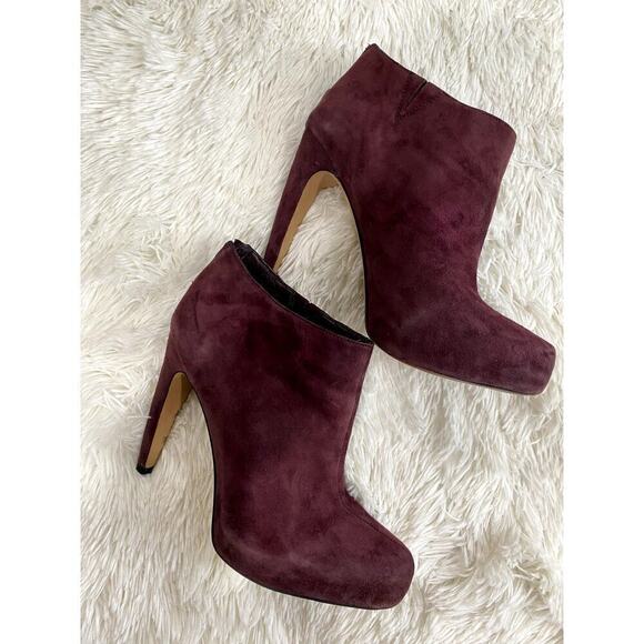 Sam Edelman Keaton Wine Platform Bootie - Size 9 (EUC) - Picture 1 of 3